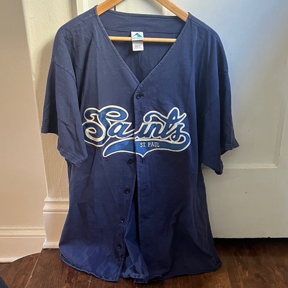 St. Paul Saints Vintage Button Up Baseball Jersey - Picture 1 of 6